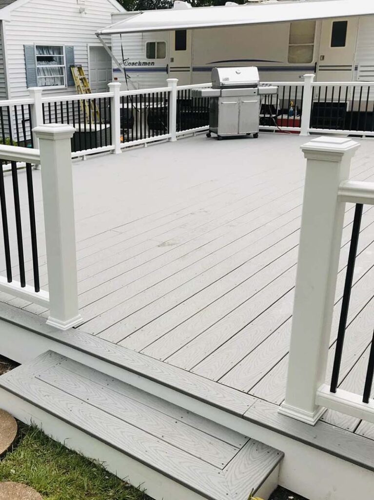 Suffolk County, Long Island, NY backyard composite deck and repairs