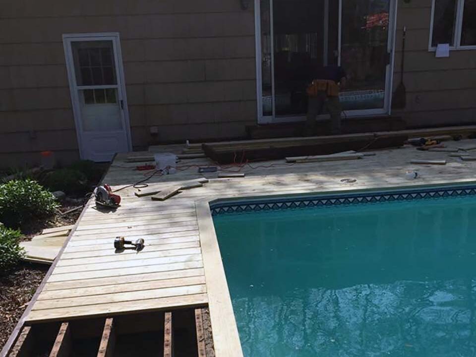 Suffolk, Long Island, NY pool deck and repairs