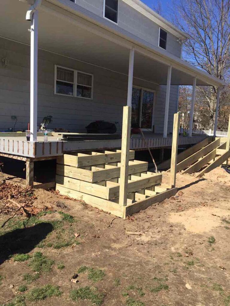 Suffolk County, Long Island, NY backyard composite deck and repairs